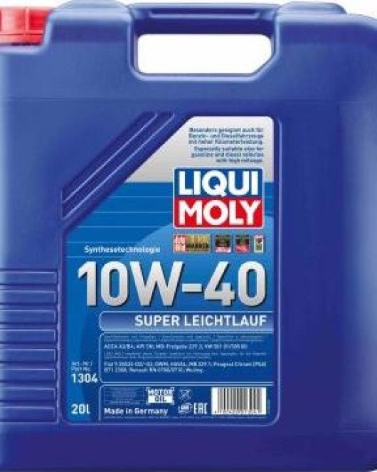 Liqui Moly 1304 - MOTOR Г–L.10W-40 SUPER LEICHTLAUF 20L